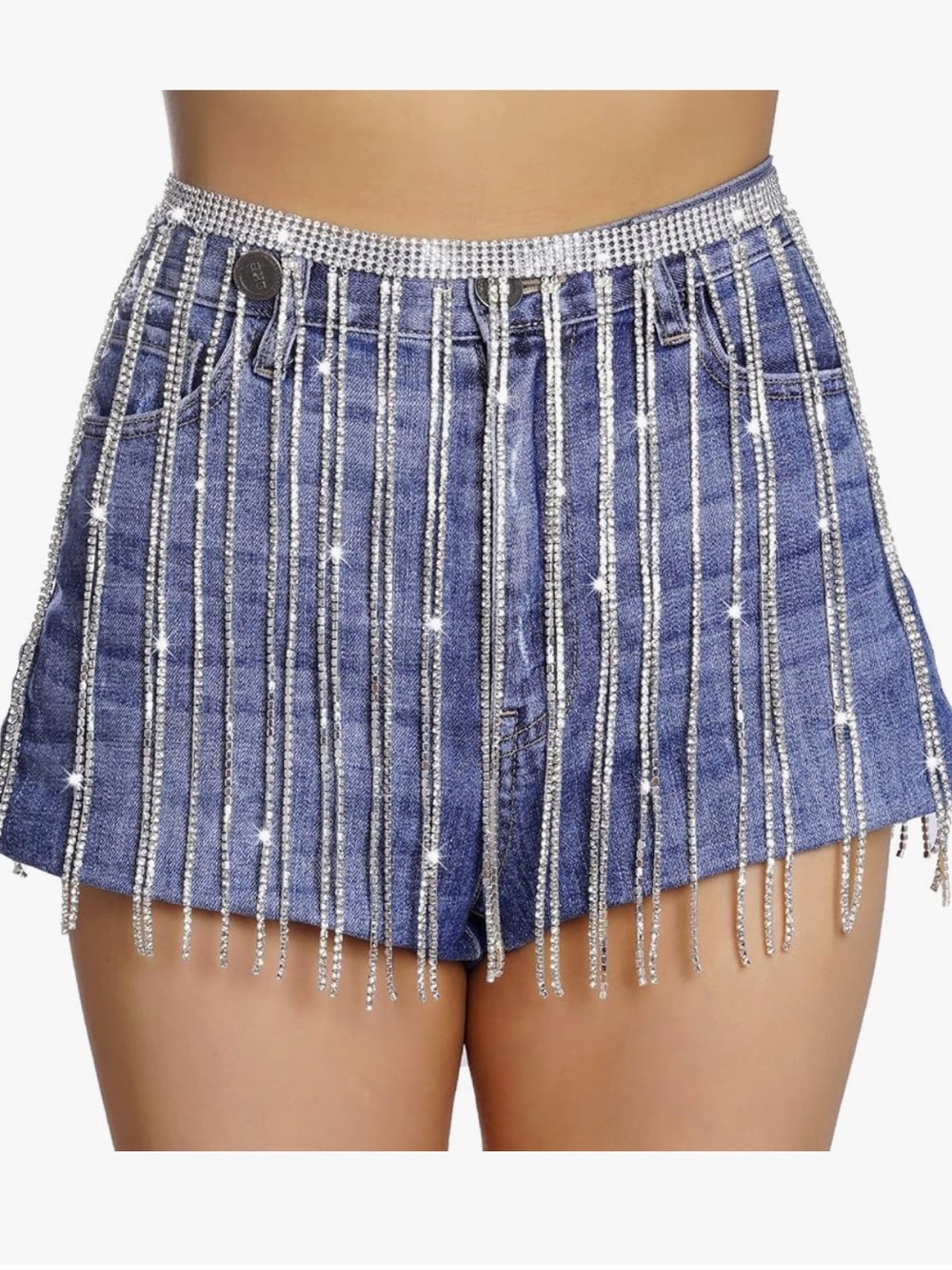 Rhinestone Fringe Belt for Waist